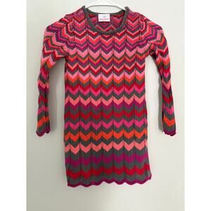 Hannah Andersson long sleeve chevron knit dress 6/7